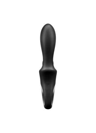 Vibromasseur rabbit noir USB, chauffant et connecté Heat Climax+  Satisfyer - CC597791